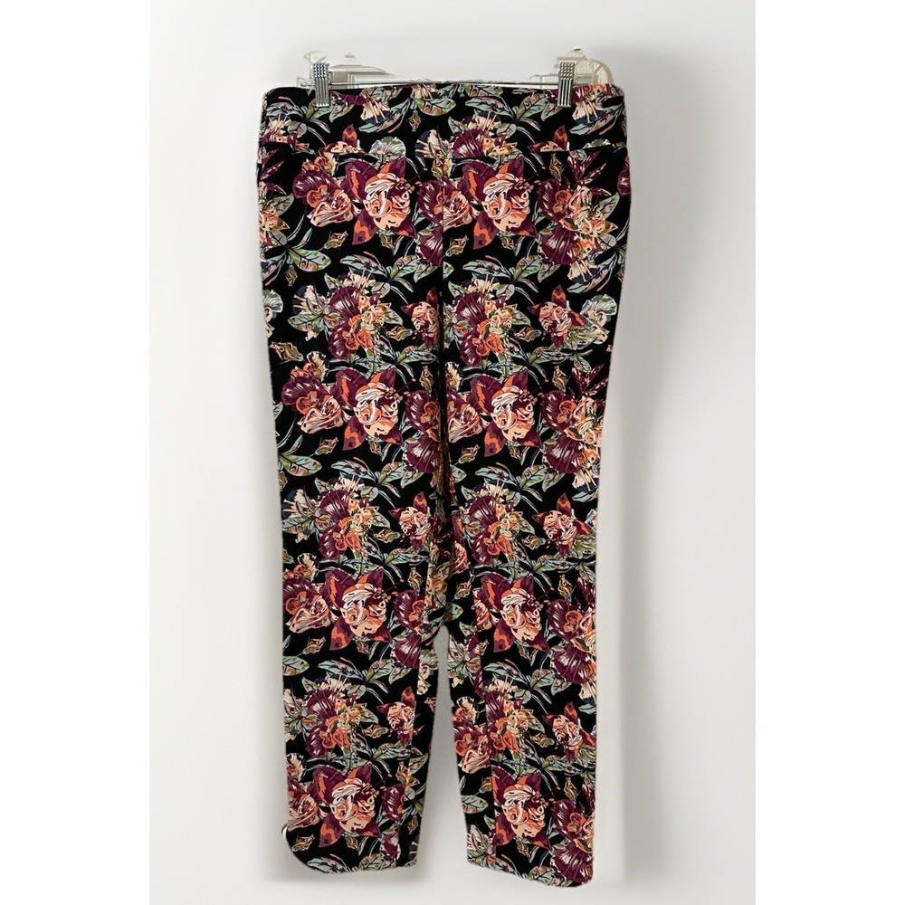 Soft Sourroundings Pull On Tummy Control Ankle Pant Star Gazer/ Floral Pt.Large